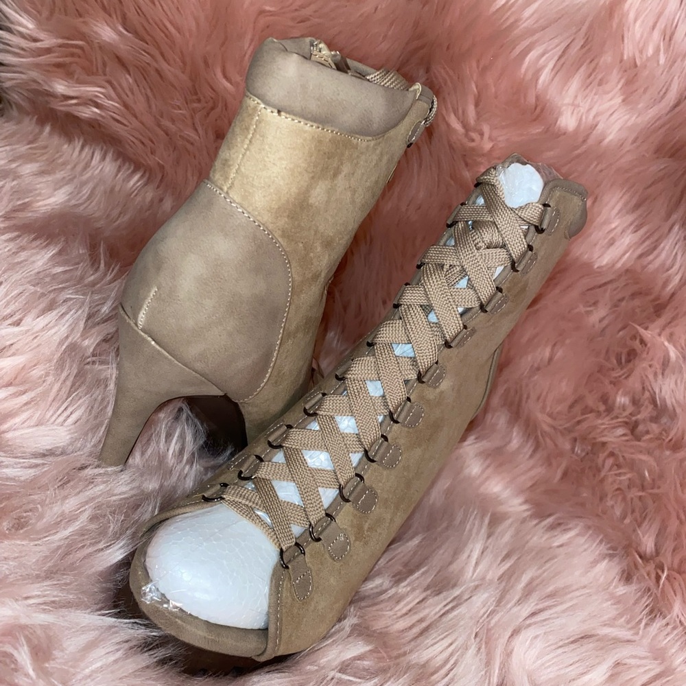 Open toed boots